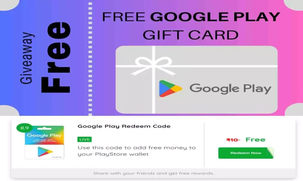 Google Play Redeem Codes for FREE Today, August 24 [₹10, 30, 100, & 800]