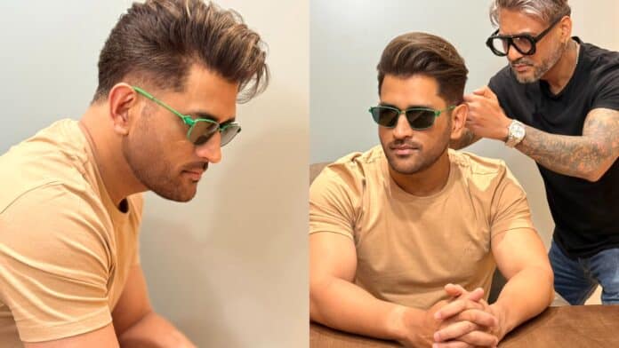 ms-dhoni-new-hairstyle एमएस धोनी के नए हेयरस्टाइल ने इंटरनेट पर मचाई धूम, प्रशंसक यकीन नहीं कर पा रहे कि वह कितने जवान दिख रहे हैं!