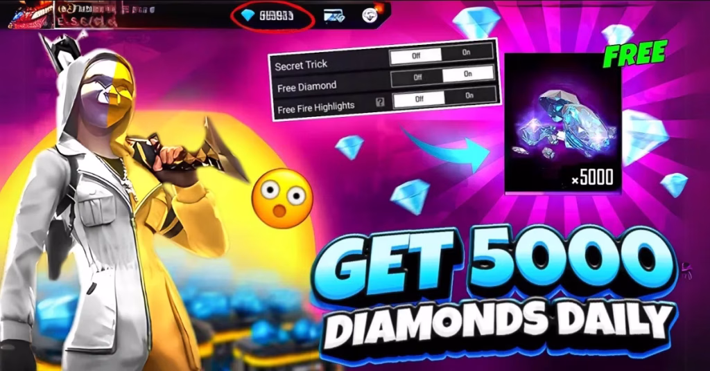 Free Fire Max में मुफ्त 25000 डायमंड
