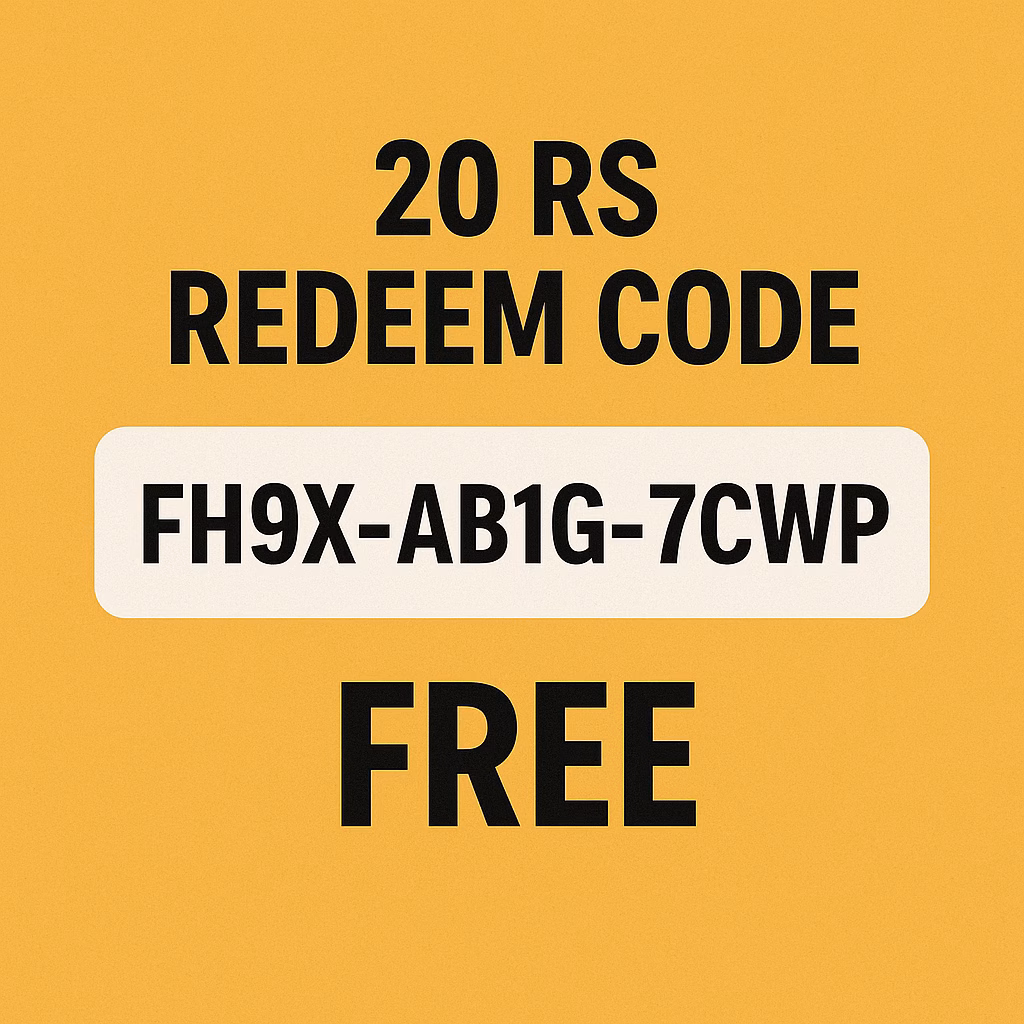 20 Rs Redeem Code Free